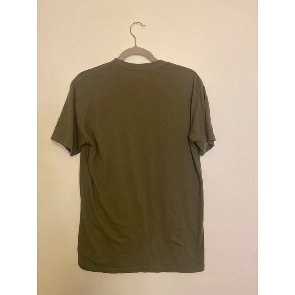 True Classic Mens Olive Green T-Shirt Size L Cotton/Polyester Blend - Picture 3 of 3